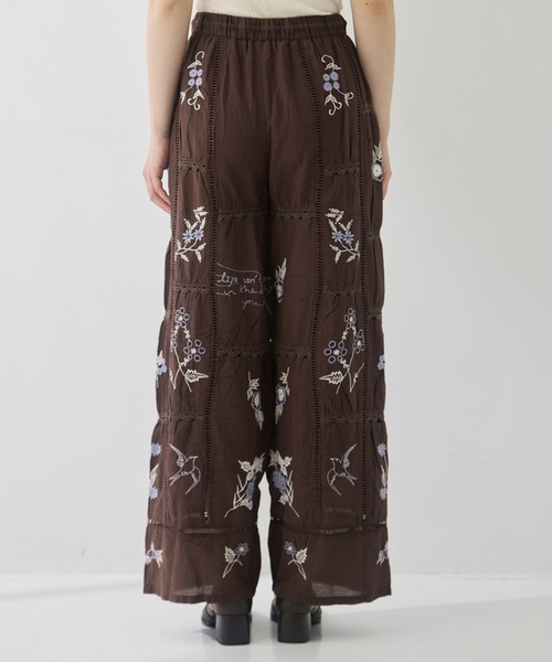 パンツ 「TODAYFUL/トゥデイフル」Embroidery Patchwork Trousers レディースの画像