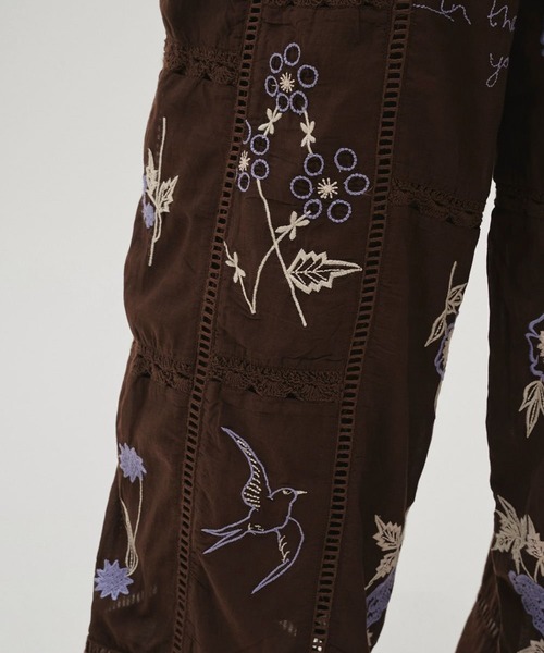 パンツ 「TODAYFUL/トゥデイフル」Embroidery Patchwork Trousers レディースの画像