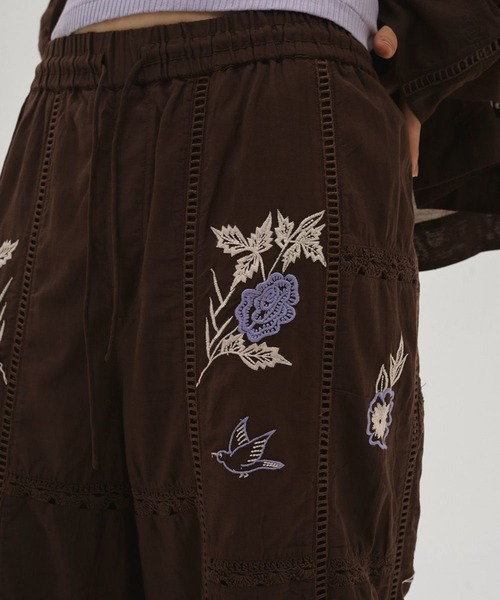パンツ 「TODAYFUL/トゥデイフル」Embroidery Patchwork Trousers レディースの画像