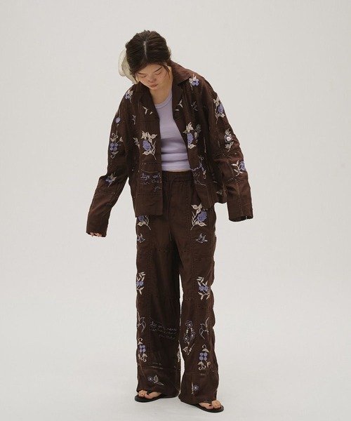 パンツ 「TODAYFUL/トゥデイフル」Embroidery Patchwork Trousers レディースの画像