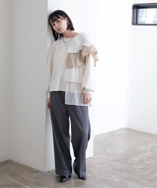 「Eimee Law」 長袖カットソー 38 アイボリー レディース_画像2