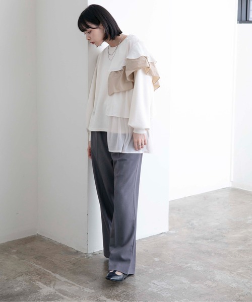 「Eimee Law」 長袖カットソー 38 アイボリー レディース_画像4