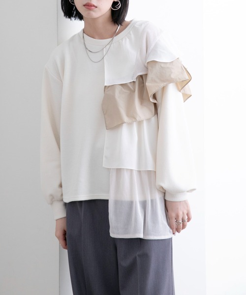 「Eimee Law」 長袖カットソー 38 アイボリー レディース_画像5