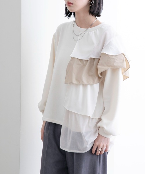 「Eimee Law」 長袖カットソー 38 アイボリー レディース_画像6