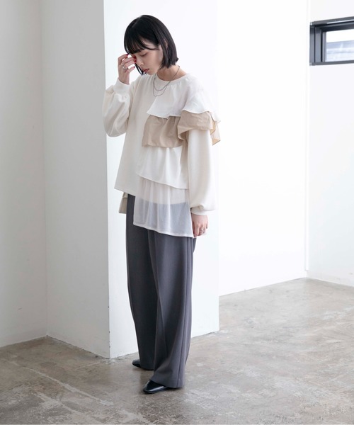 「Eimee Law」 長袖カットソー 38 アイボリー レディース_画像7