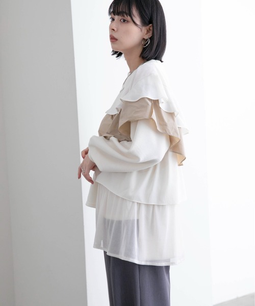 「Eimee Law」 長袖カットソー 38 アイボリー レディース_画像8