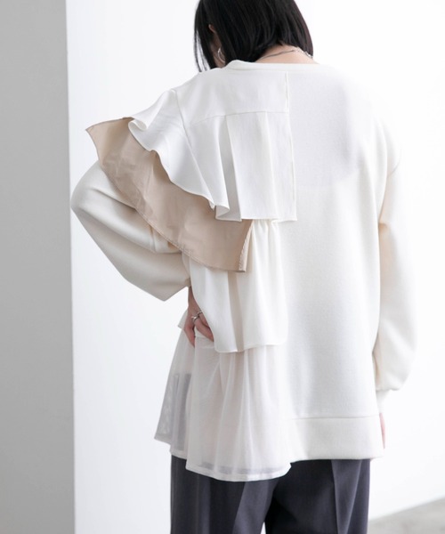 「Eimee Law」 長袖カットソー 38 アイボリー レディース_画像9