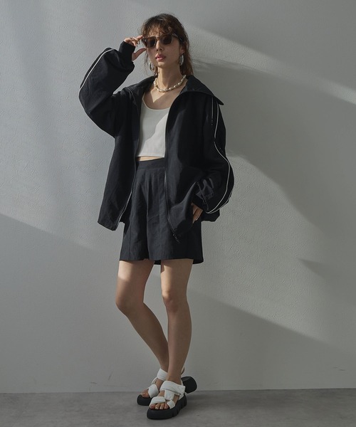 ラッシュガード 「撥水加工」「UVカット」「接触冷感」スリーブラインスポーツラッシュガードパーカー レディースの画像