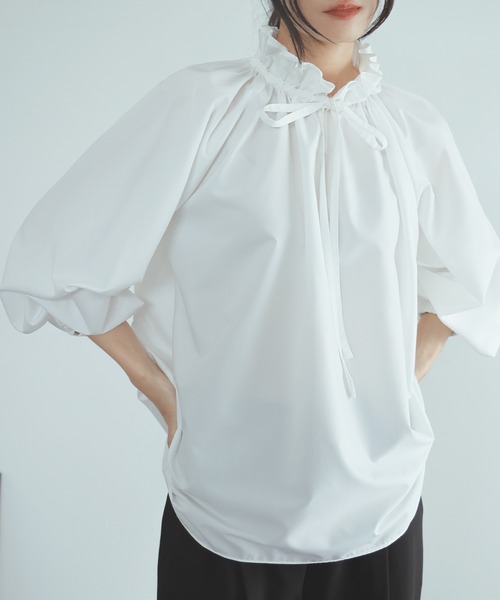「Flolia」 長袖ブラウス S オフホワイト レディース_画像9