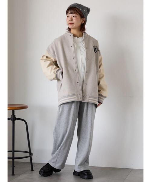 「ehka sopo」 スタジャン F グレー レディース_画像7