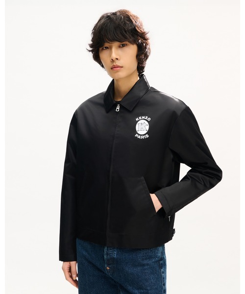 ブルゾン アウター 'KENZO Paris Emblem' ジップ コーチ ジャケット イン コーテッド ナイロン メンズの画像