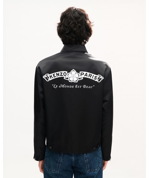 ブルゾン アウター 'KENZO Paris Emblem' ジップ コーチ ジャケット イン コーテッド ナイロン メンズの画像