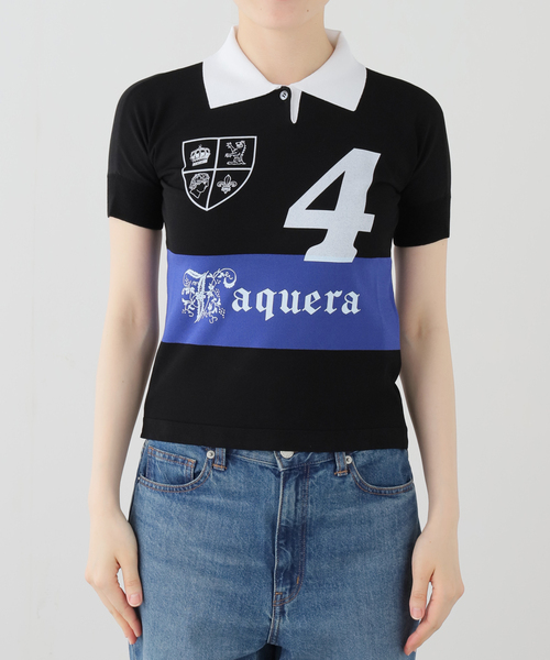 ポロシャツ ポロ VAQUERA / バケラ WOMEN STRIPED TOPS レディースの画像