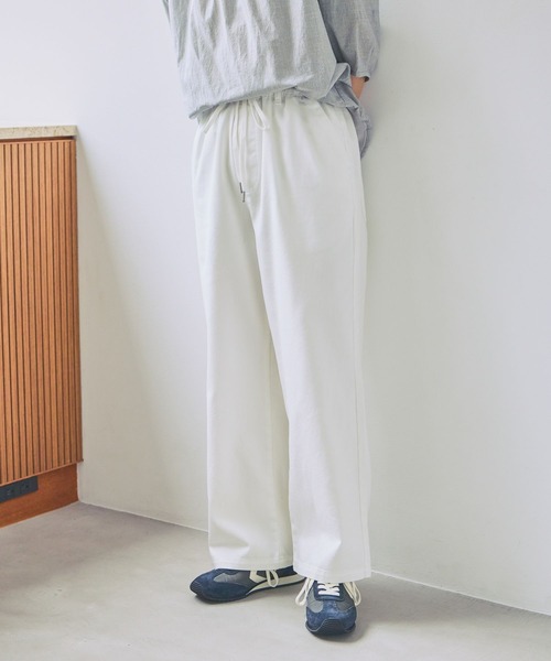 ジーンズ デニム デニムパンツ 「接触冷感」ひんやりイージーストレートパンツ「プチ・プラスサイズあり」 レディースの画像