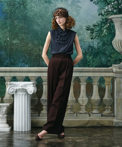 ワイドパンツ パンツ 「LOULOU WILLOUGHBY」バルキーツイルワイドパンツ レディースの画像