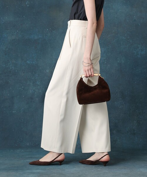 ワイドパンツ パンツ 「LOULOU WILLOUGHBY」バルキーツイルワイドパンツ レディースの画像