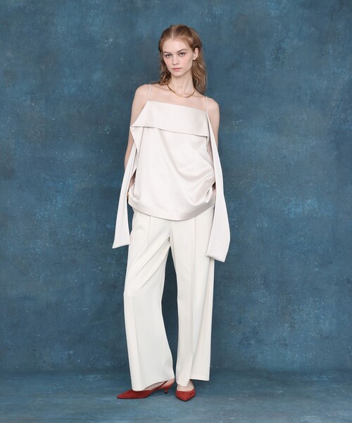 ワイドパンツ パンツ 「LOULOU WILLOUGHBY」バルキーツイルワイドパンツ レディースの画像