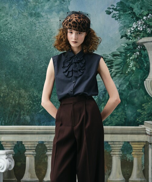 ワイドパンツ パンツ 「LOULOU WILLOUGHBY」バルキーツイルワイドパンツ レディースの画像
