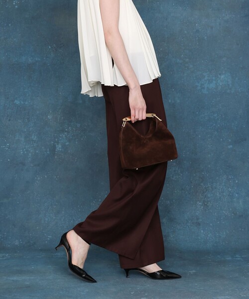 ワイドパンツ パンツ 「LOULOU WILLOUGHBY」バルキーツイルワイドパンツ レディースの画像