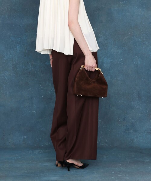ワイドパンツ パンツ 「LOULOU WILLOUGHBY」バルキーツイルワイドパンツ レディースの画像