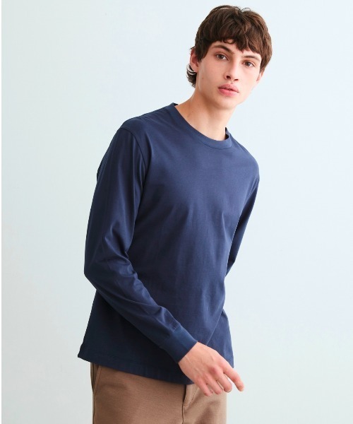 「three dots」 長袖Tシャツ SMALL ホワイト メンズ_画像2