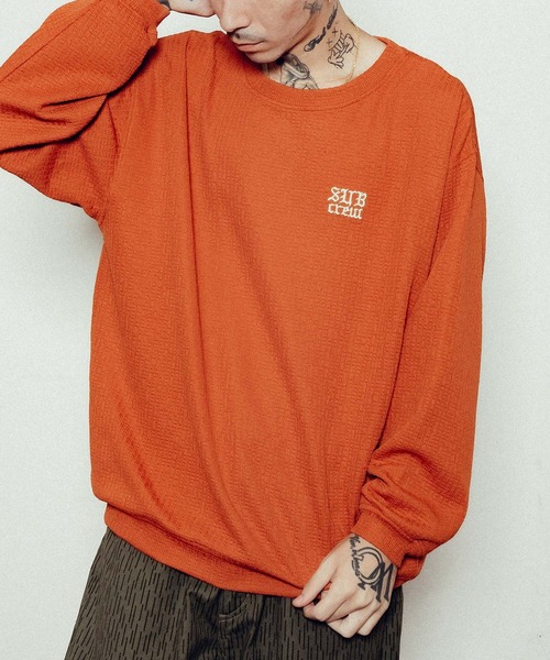 「Subciety」 長袖Tシャツ X-LARGE ベージュ メンズ_画像9