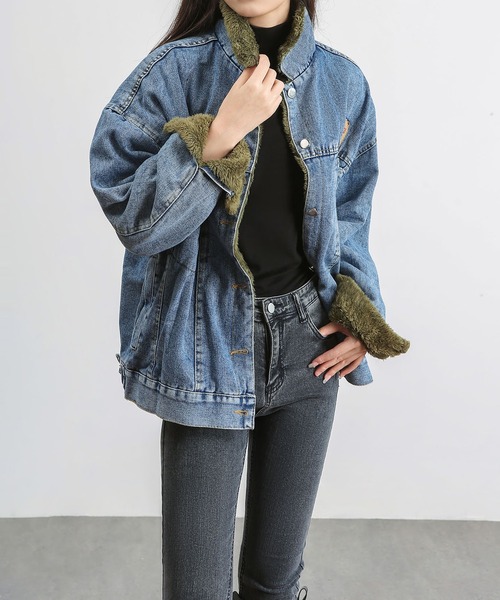 「MAISON DE THERESE」 デニムジャケット X-LARGE ブルー レディース_画像2