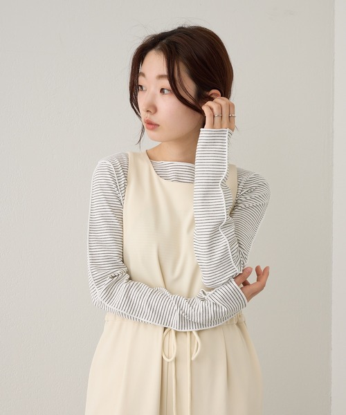 「Kastane」 長袖カットソー FREE ホワイト レディース_画像8
