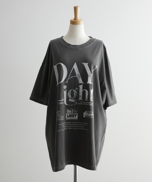 meilmada tシャツ 半袖 ピグメントロゴビッグTシャツ レディース