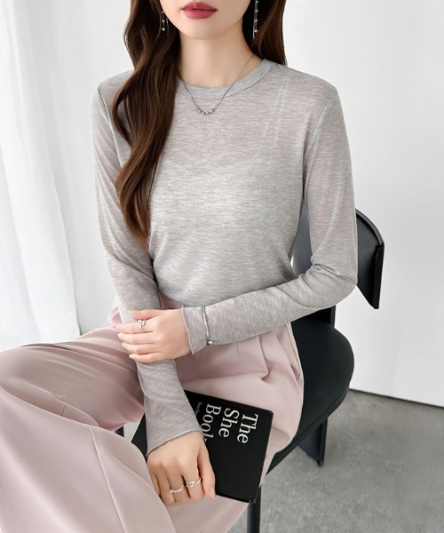 COCOMOMO tシャツ 素肌に寄り添うやわらか質感 ソフトタッチシアーロン