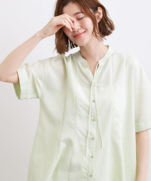 grove（グローブ） ブラウス シャツ 半袖 「洗濯機OK」さらっと軽やか