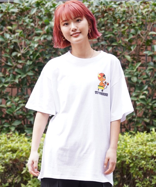 「TOY MACHINE」 半袖Tシャツ M ホワイト レディース_画像6
