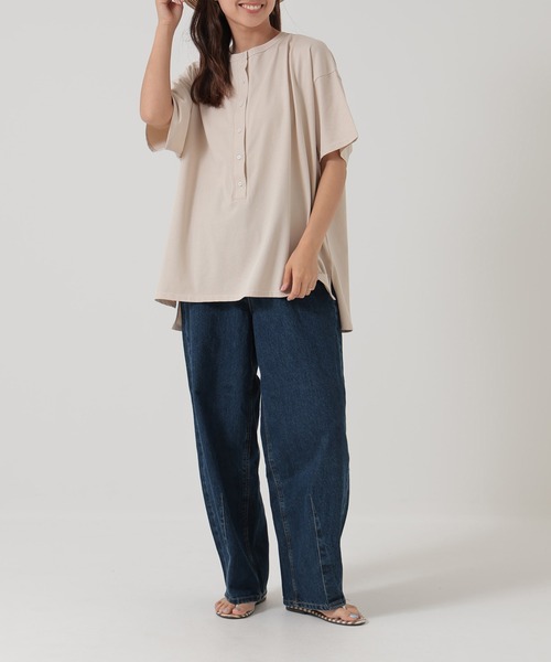 ハートマーケット（HEART MARKET） ヘンリーネック tシャツ 半袖