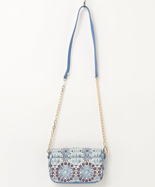 TORY BURCH ショルダーバッグ 花柄ストラップ TORY BURCH（トリーバーチ） 花柄 ショルダーバッグ - ブルー