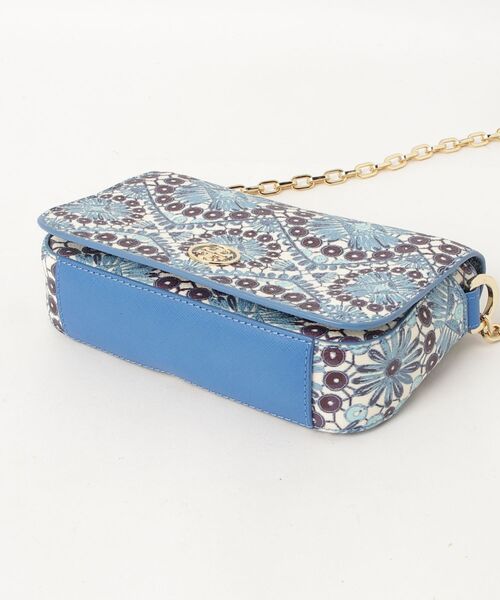 TORY BURCH ショルダーバッグ 花柄ストラップ TORY BURCH（トリーバーチ） 花柄 ショルダーバッグ - ブルー