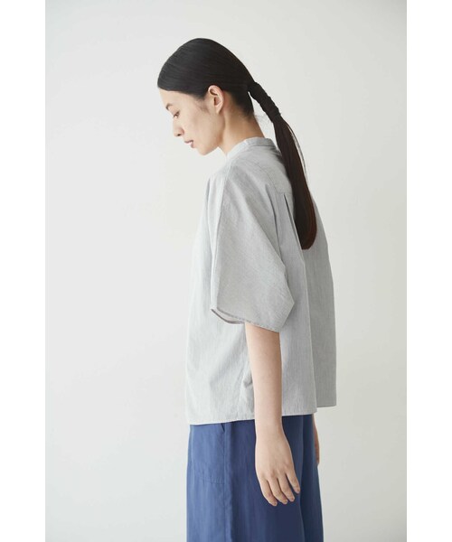 「human woman」 半袖ブラウス MEDIUM ブルー系その他3 レディース_画像4
