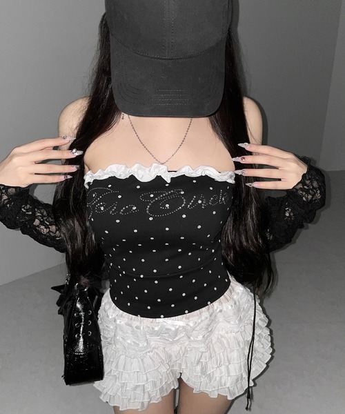 me+em select（ミームセレクト） パンツ 「 3color 」シアーフリル