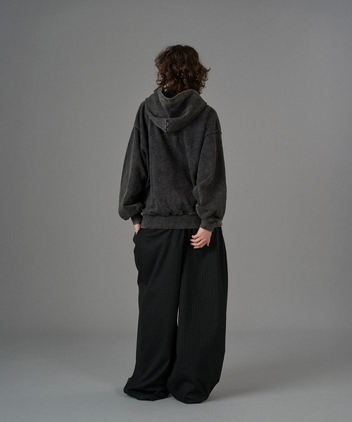 「ONCILY」 ジップアップパーカー LARGE ブラック メンズ_画像5