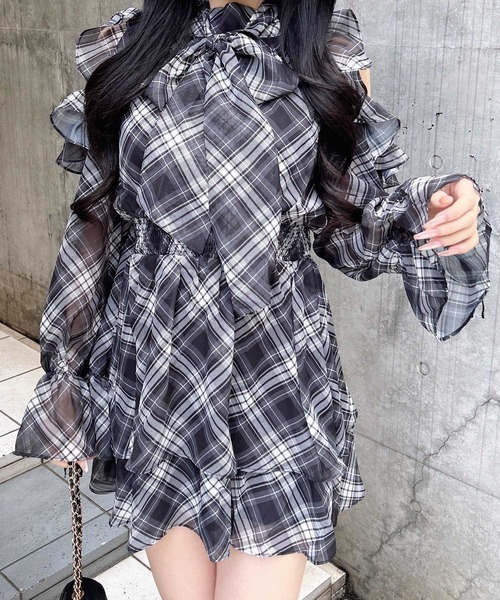 「INGNI」 長袖ワンピース M ブラック レディース_画像5