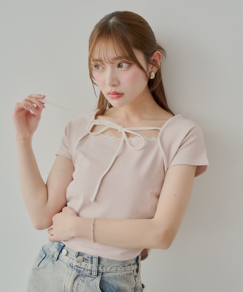 「Chico」 半袖カットソー FREE ピンク レディース_画像7