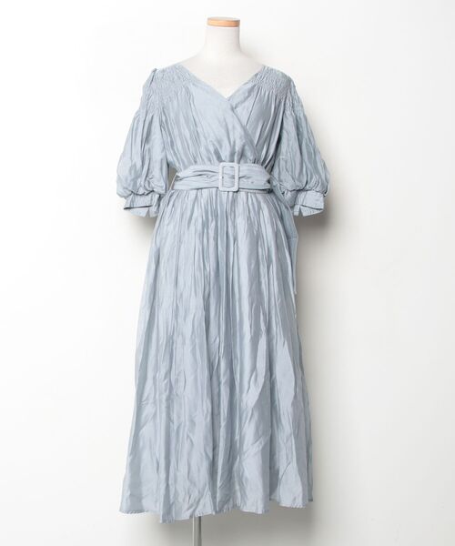 Her lip to ハーリップトゥ　ブルーワンピース Sサイズ Her lip to 7分袖ワンピース S ブルー レディース : ZOZOTOWN Yahoo!店