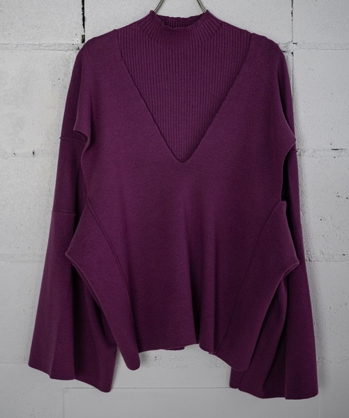 ニット セーター PONCHO KNIT PO 2P レディース