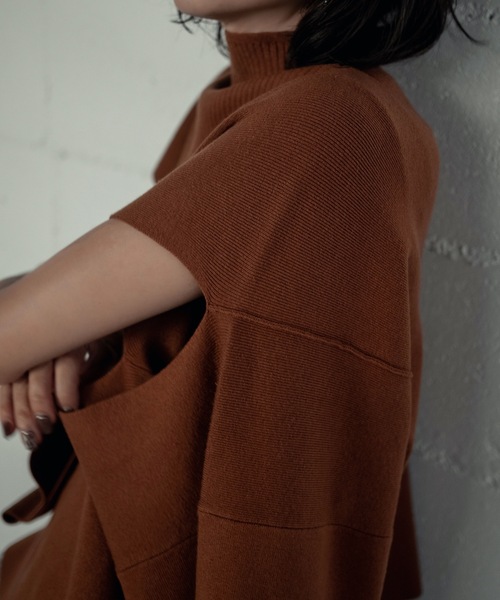 ニット セーター PONCHO KNIT PO 2P レディース ANOGH ニット セーター PONCHO KNIT PO 2P レディース
