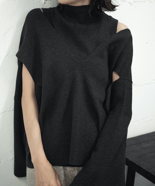 ニット セーター PONCHO KNIT PO 2P レディース ANOGH ニット セーター PONCHO KNIT PO 2P レディース