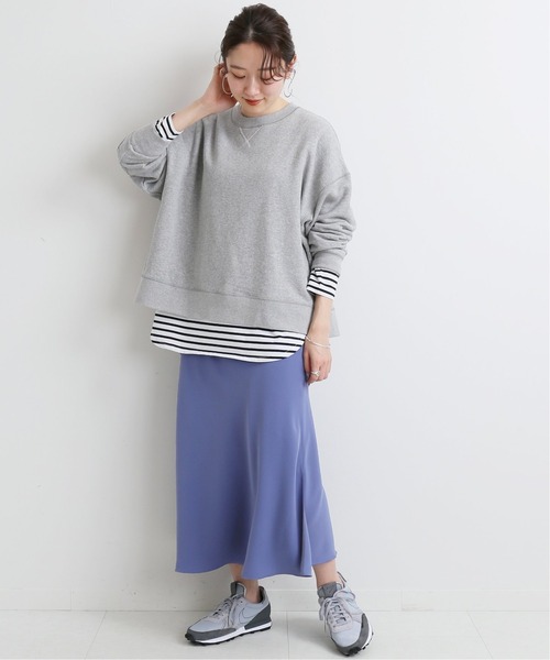 IENA（イエナ） ロング スカート コンパクトサテン スリットスカート