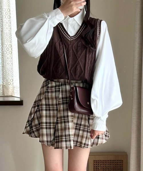 ベスト ジレ ニットベスト レディース