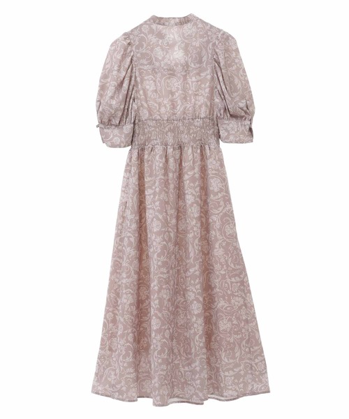31 Sons de mode ワンピース デコルテ開き花柄ワンピース