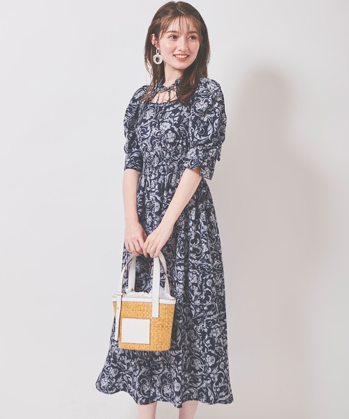 31 Sons de mode トランテアンソンドゥモード 青花柄 ワンピース 31 sons de mode トランテアン ソン ドゥ モード 花柄ワンピース