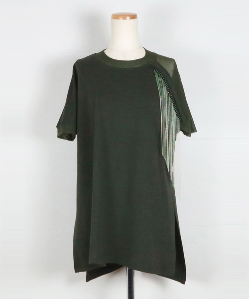 AULA AILA tシャツ チェーンフリンジTシャツ レディース