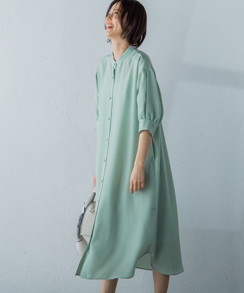 ワンピース 【WEB限定】2wayシャツワンピース≪シワになりにくい/洗える≫